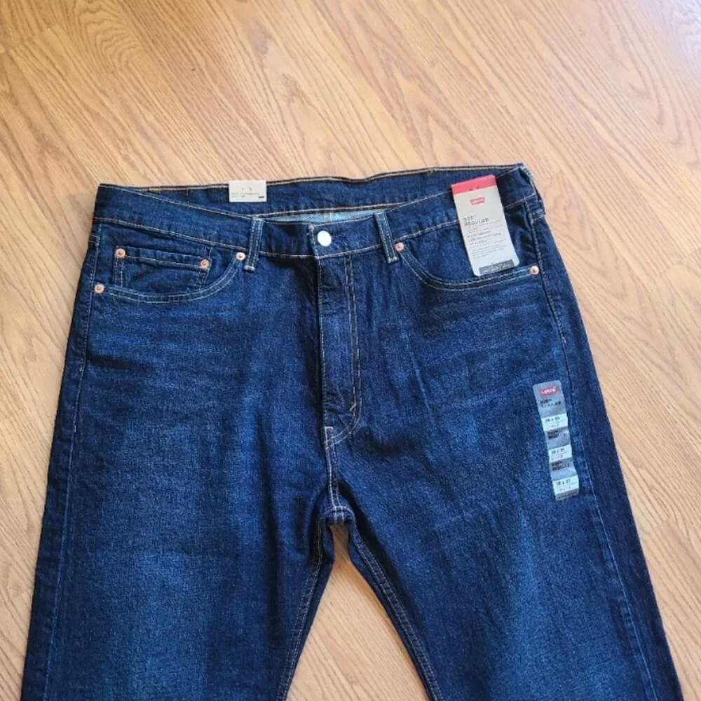 NEW NWT! LEVI'S 505 REGULAR ECO EASE STRETCH STRAIGHT LEG RELAXED INDIGO 38 X 30